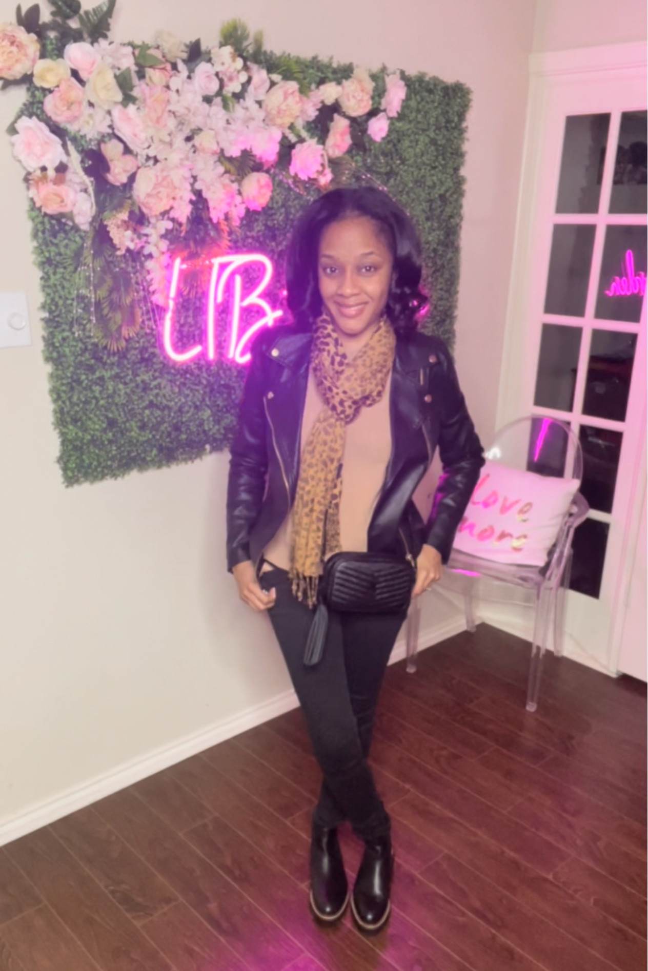 Street style at its finest #bikerjacket #leatherjacket #ysl #leopard #chelesaboots #blacklevis #camerabag

#LTKunder100 #LTKfit #LTKFind