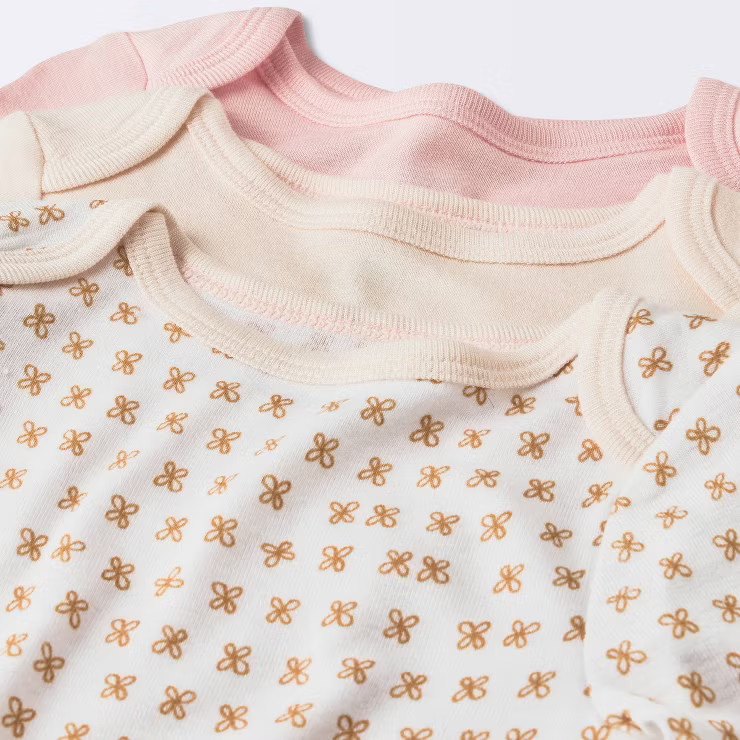 Baby Girls' 3pk Modal Bodysuit - Cloud Island™ Pink | Target
