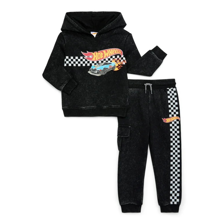 Hot Wheels Toddler Boy Hoodie and Joggers Set, Sizes 12M-5T | Walmart (US)