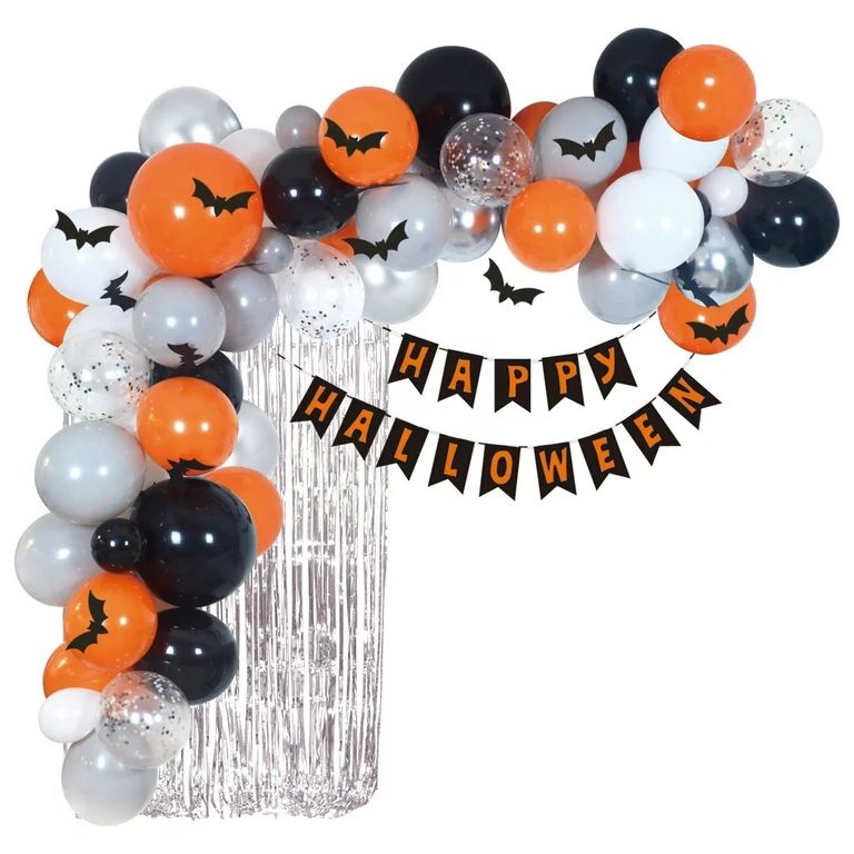 Way To Celebrate Halloween Rubber Balloon Garland, 12ft | Walmart (US)