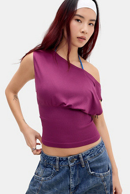 iets frans... Off-Shoulder Seamless Top | Urban Outfitters UK