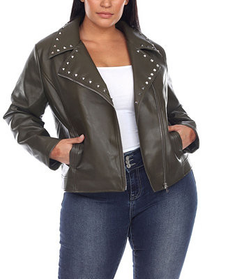 Plus Size Faux Leather Jacket - Macy's | Macy's