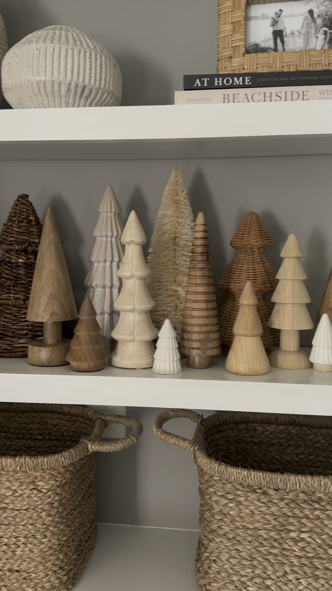 Our little Christmas tree collection on our shelves ❤️

#LTKWatchNow #LTKHome #LTKHoliday