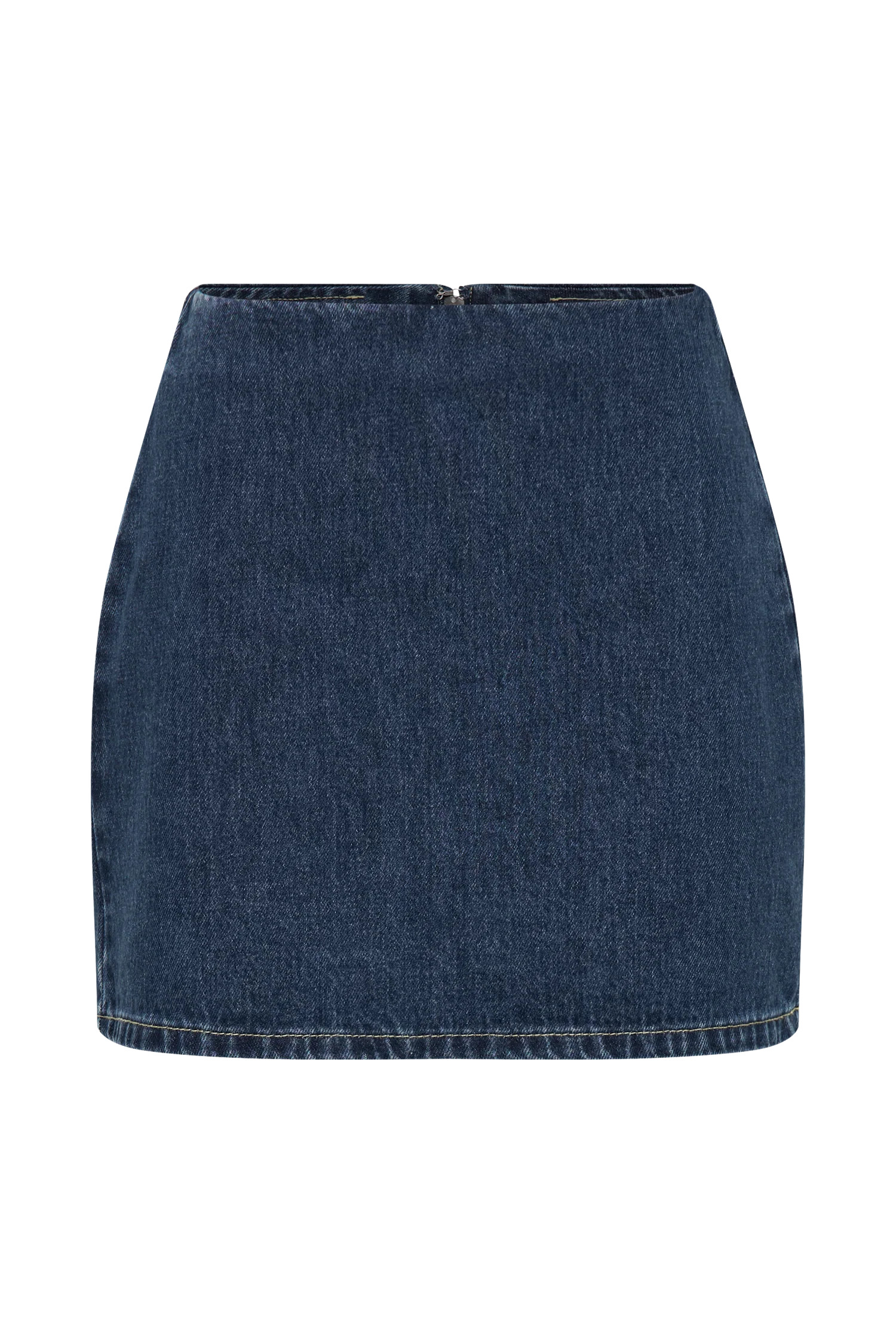 Denim Mini Skirt - Dark Blue | MESHKI US