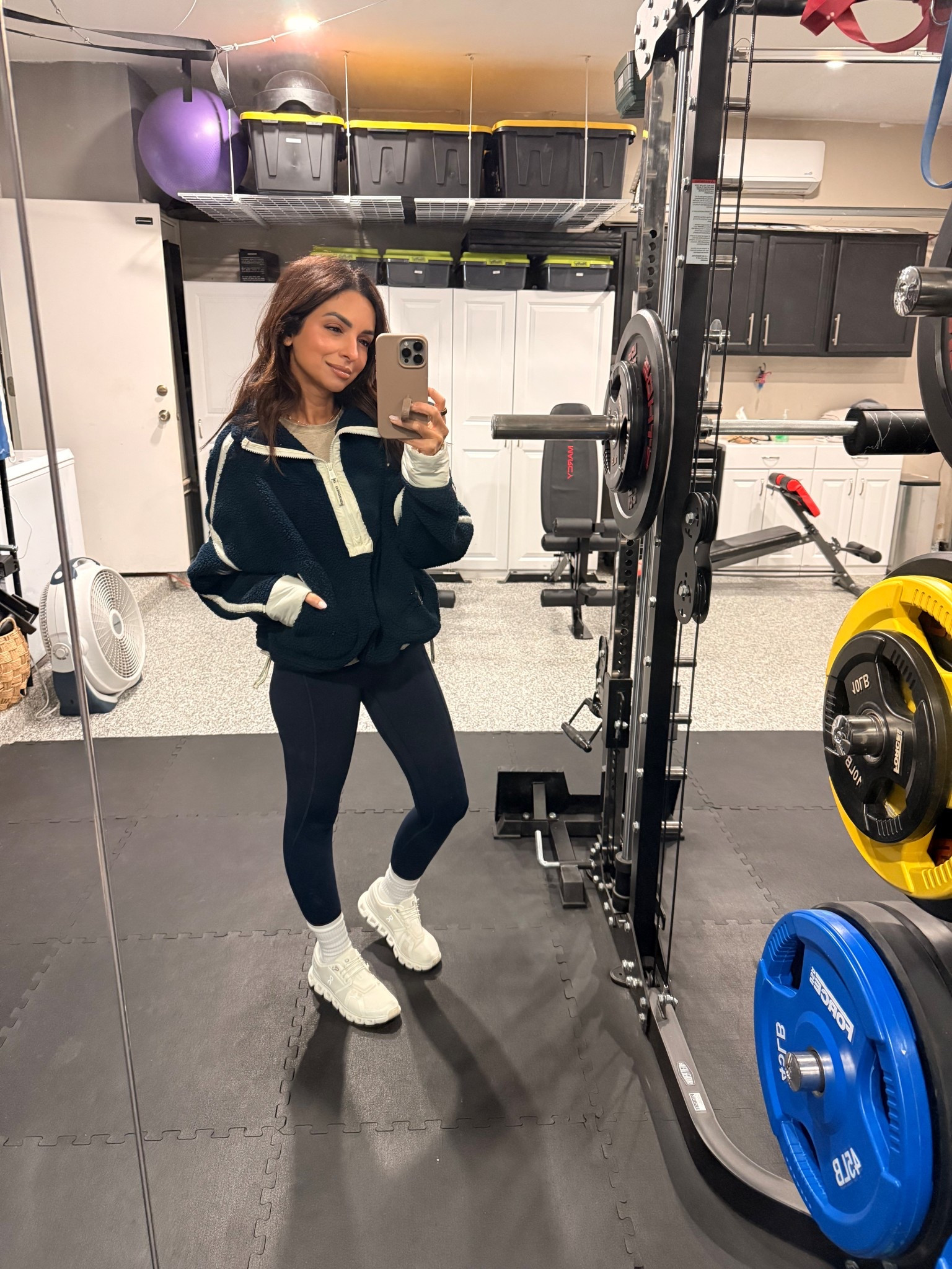Today's comfy workout outfit for a cold morning! I love these fleece pullovers I have a few colors and wear my true size XS for size ref 

#LTKootd #LTKActive
