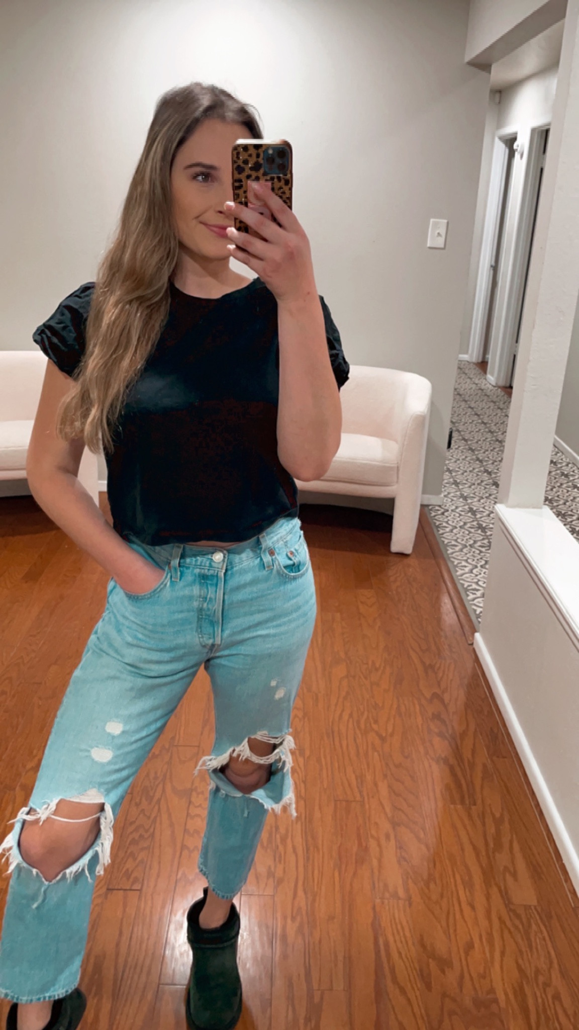 My all time favorite jeans from Revolve are on sale! Wearing size 28, but I’ve lost weight so I’m going to order size 27. They run TTS. 🖤

Levi jeans - Levi’s mom jeans - revolve sale - revolve try on - revolve jeans sale - casual winter outfit inspiration - mini Uggs in stock - easy winter outfits - neutral fashion - neutral outfits - flattering jeans - flattering outfits - winter basics - college football game outfit - game day outfits - Texas tech outfit - Super Bowl party outfits 

#LTKSeasonal #LTKshoecrush #LTKsalealert