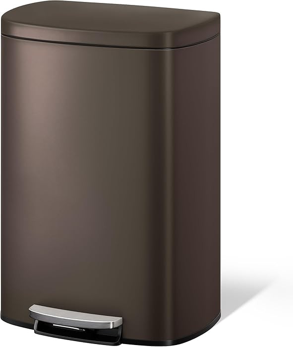 Garvee 13 gal / 50 L Metal Kitchen Trash Can with Lid, Large Rustproof Garbage Can for Kitchen, S... | Amazon (US)