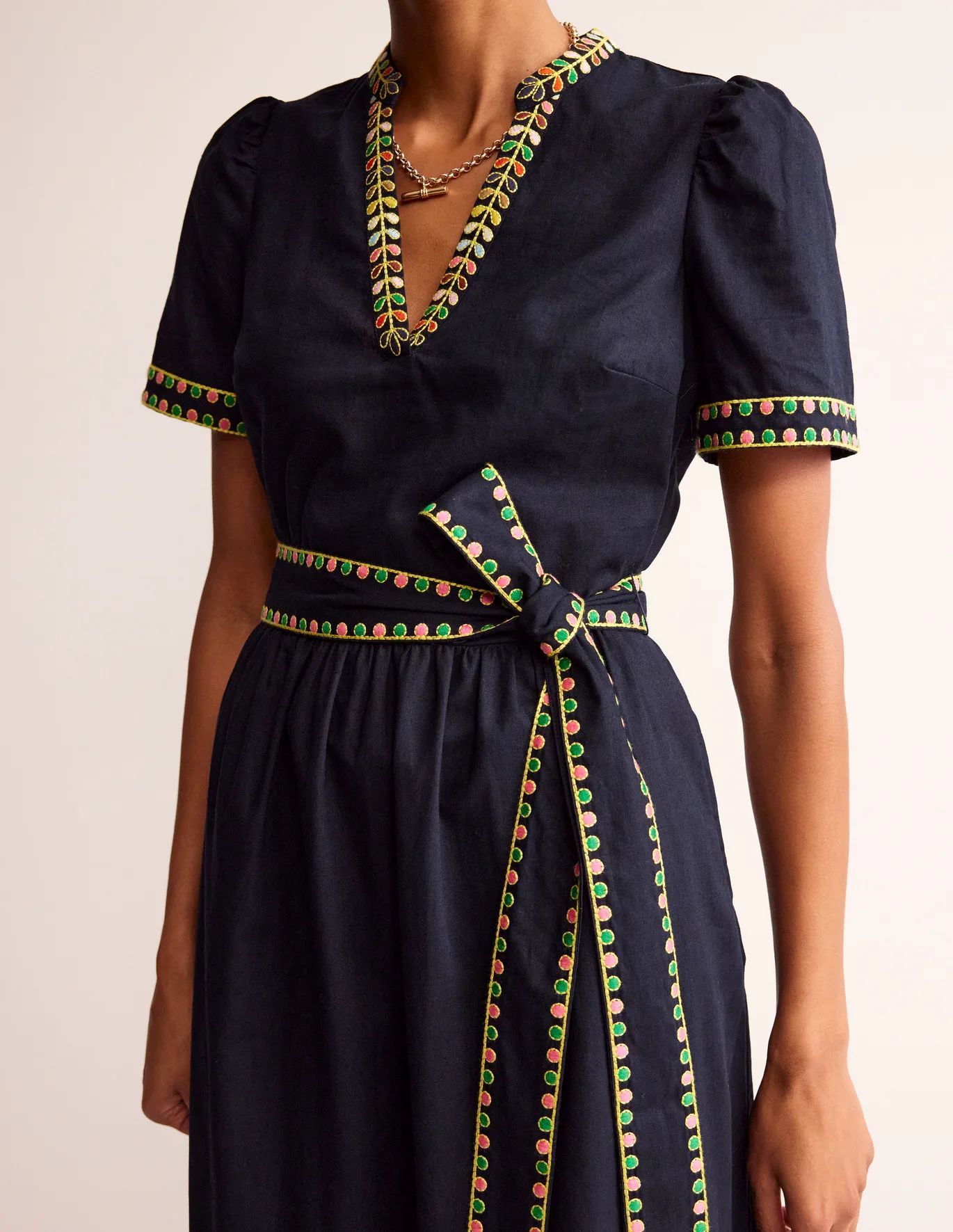 Embroidered Cotton Midi Dress | Boden (US)