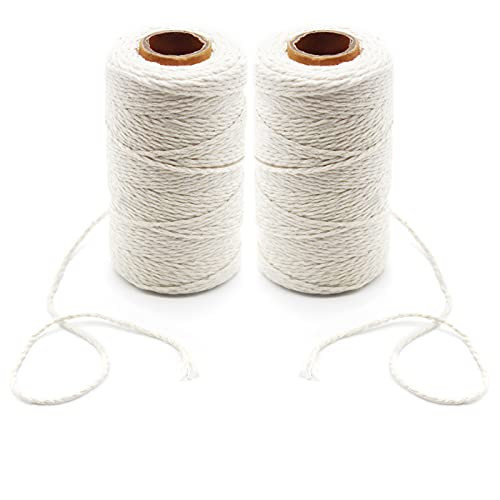 Benvo 656 Feet Cooking Twine Kitchen Cotton String 2mm Bakers Twine Natural Jute Twine 2 Ply String Rope Cord Wrapping, Ornaments, Baking, Butchers, Sausage, DIY Arts and Crafts-Beige | Amazon (US)