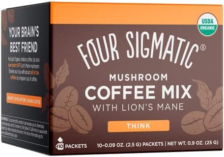 Organic Instant Coffee Powder by Four Sigmatic | Arabica Instant Coffee Singles with Lion's Mane,... | Amazon (US)