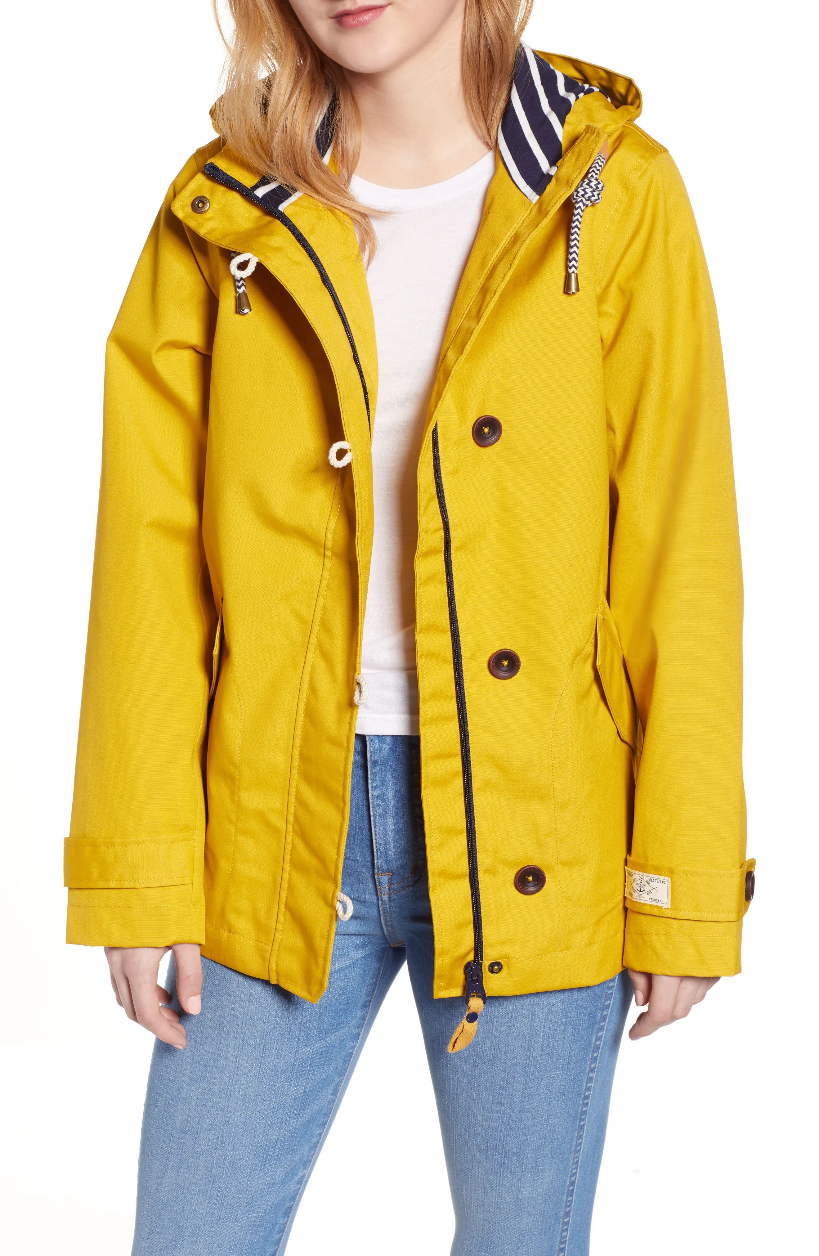 JOULES Coast Waterproof Hooded Jacket, Main, color, ANTIQUE GOLD | Nordstrom