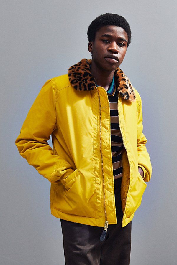 Alpha Industries B-15 Cheetah Collar Jacket - Yellow XS at Urban Outfitters | Urban Outfitters (US and RoW)