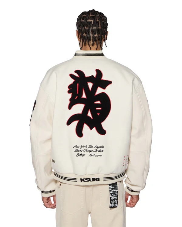 Buy Playoff Varsity Jacket Ecru  | Ksubi ++ | Ksubi (AU)