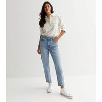 Blue Vintage Wash Waist Enhance Tori Mom Jeans New Look | New Look (UK)