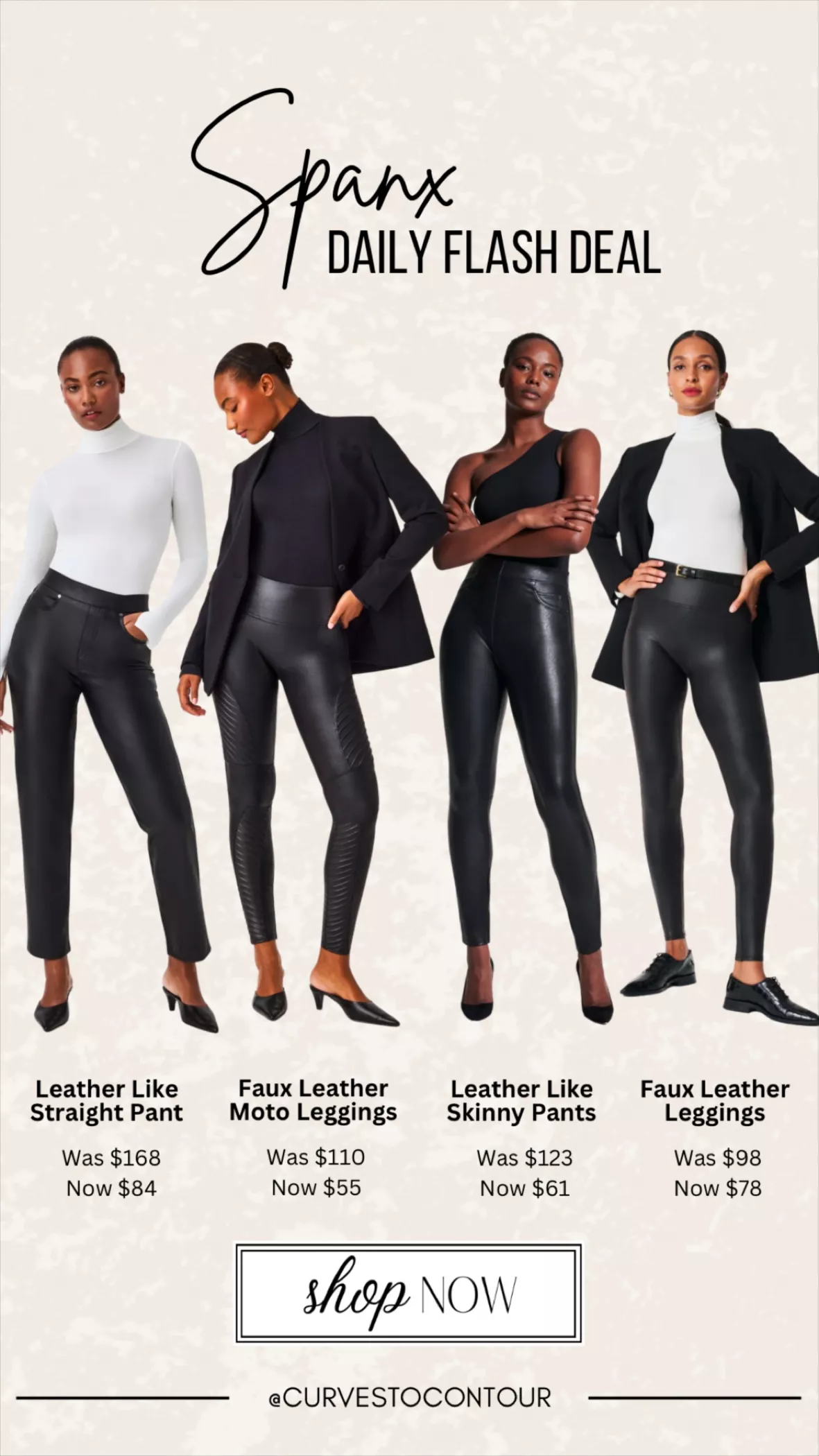Spanx Leather-like Straight Leg Pant