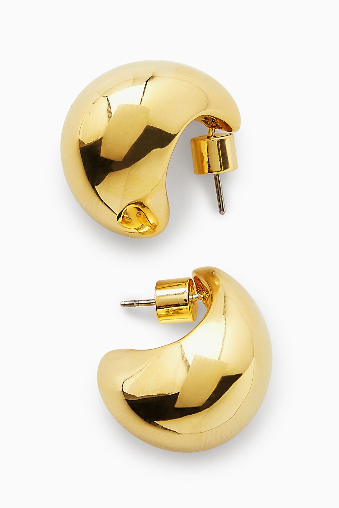 CURVED DOMED EARRINGS - GOLD - COS | COS UK