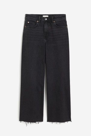 Wide High Ankle Jeans - Medium denim blue - Ladies | H&M US | H&M (US + CA)