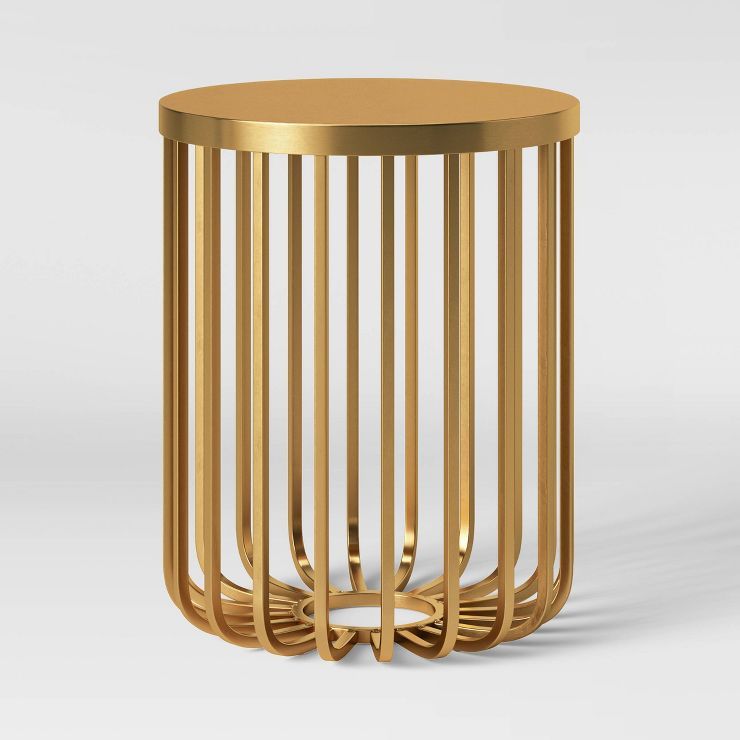 Kibara Cage Accent Table Brass - Opalhouse™ | Target