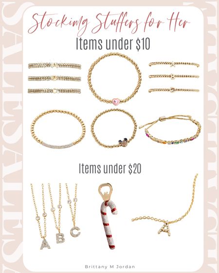 Stocking stuffers for her for under $10 and under $20

Initial necklace. Initial bracelet. Gift idea. Stocking stuffer. Gold bracelet 

#LTKGiftGuide #LTKHoliday #LTKfindsunder50