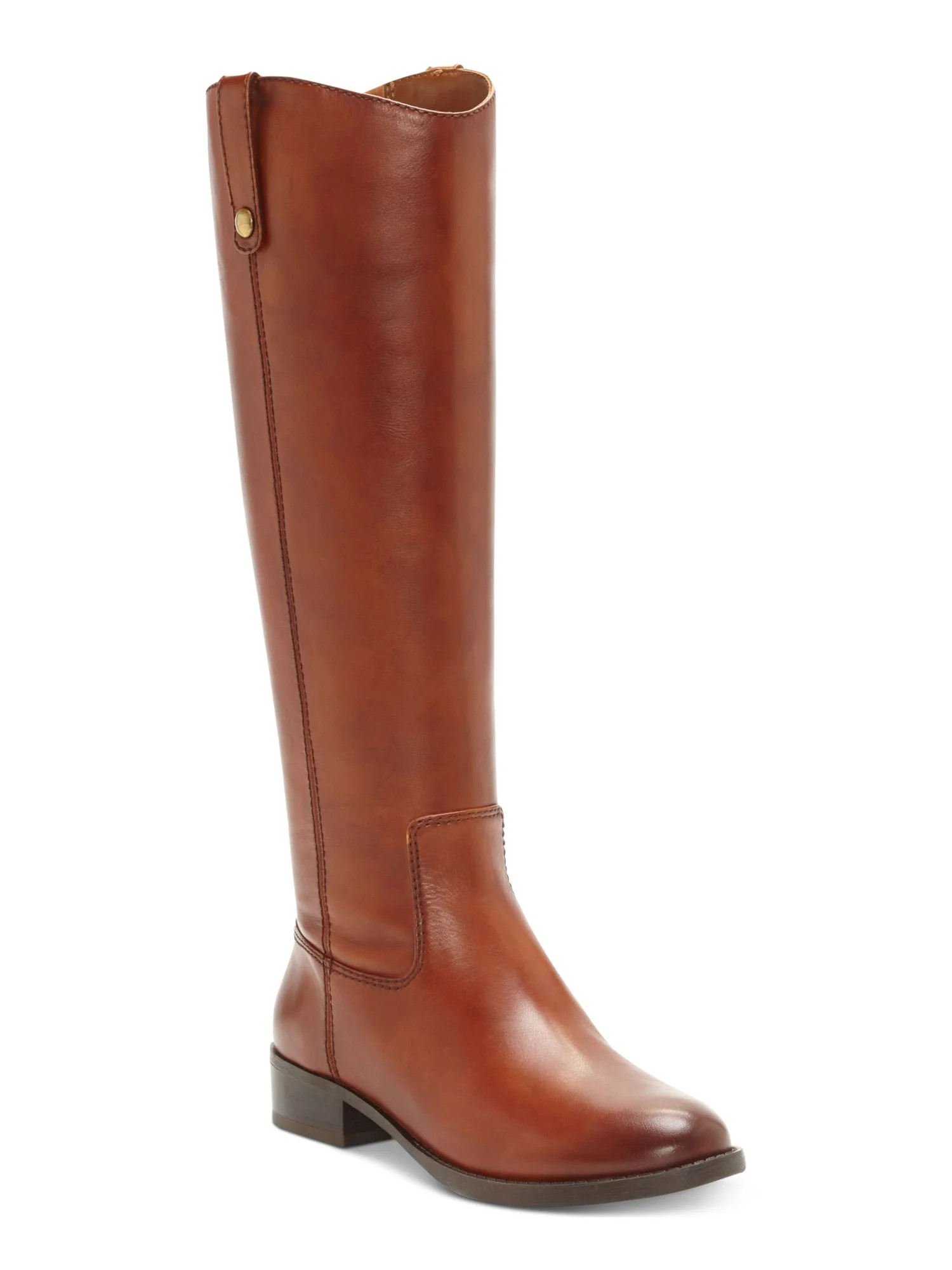 Womens Fawne Flat Knee-High Riding Boots, Cognac | Walmart (US)