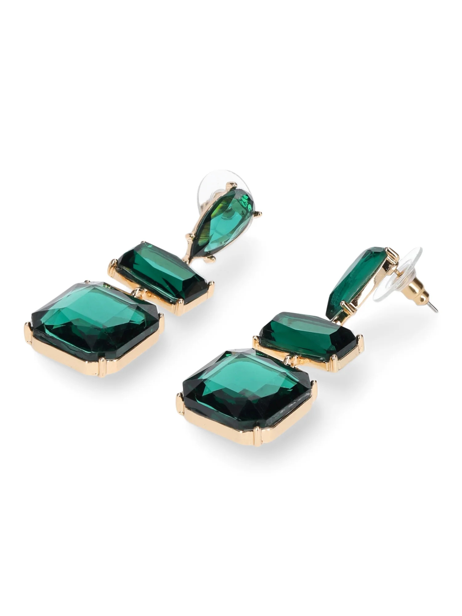 Time & Tru Women's 1 Pair Stone Dangle Drop Statement Earring. - Walmart.com | Walmart (US)