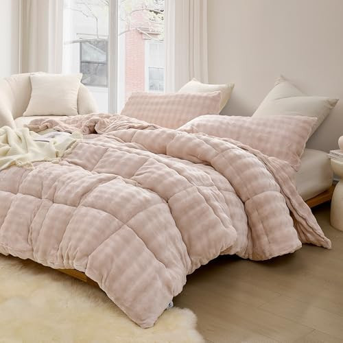 Coma Inducer Git Puffy Cozy Oversized King Comforter Set - Whisper Pink | Amazon (US)