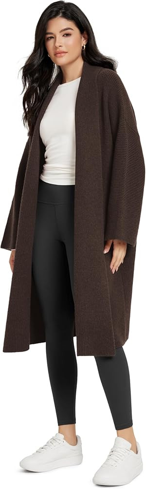 ODODOS Women's Cardigan Sweater Longer Length Open Front Drape Coatigan Warm Soft Knit Long Sleev... | Amazon (US)