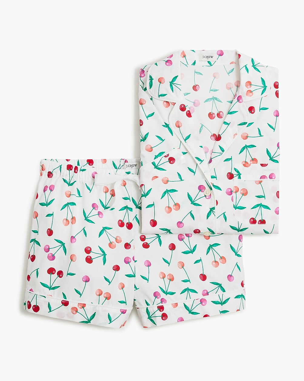 Short-sleeve cotton short pajama set | J.Crew Factory