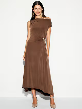 The Occasion by Old Navy Twist-Front Jersey Midi Dress | Old Navy (US)