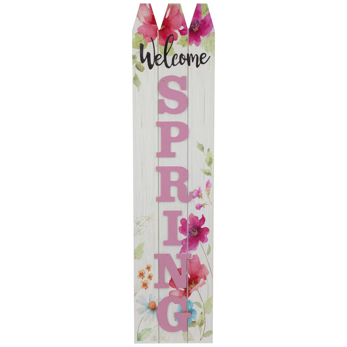 Northlight 40" Welcome Spring Floral Outdoor Porch Board Sign Decoration | Target