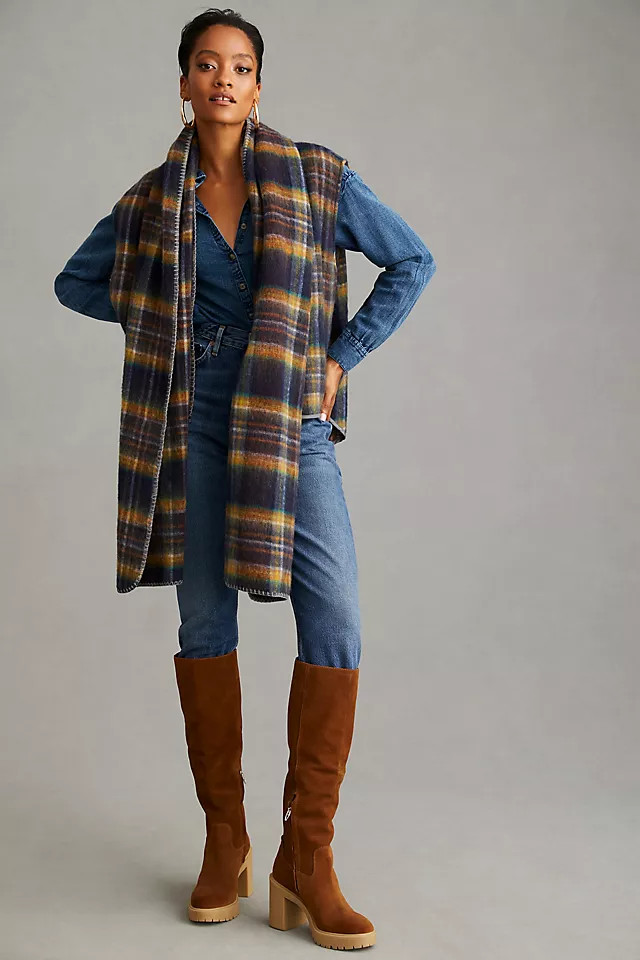 Plaid Vest with Scarf | Anthropologie (US)