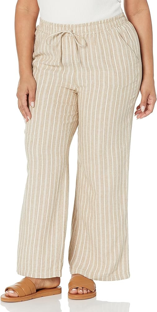Briggs New York Women's Linen Pull on Wide Leg Pant | Amazon (US)