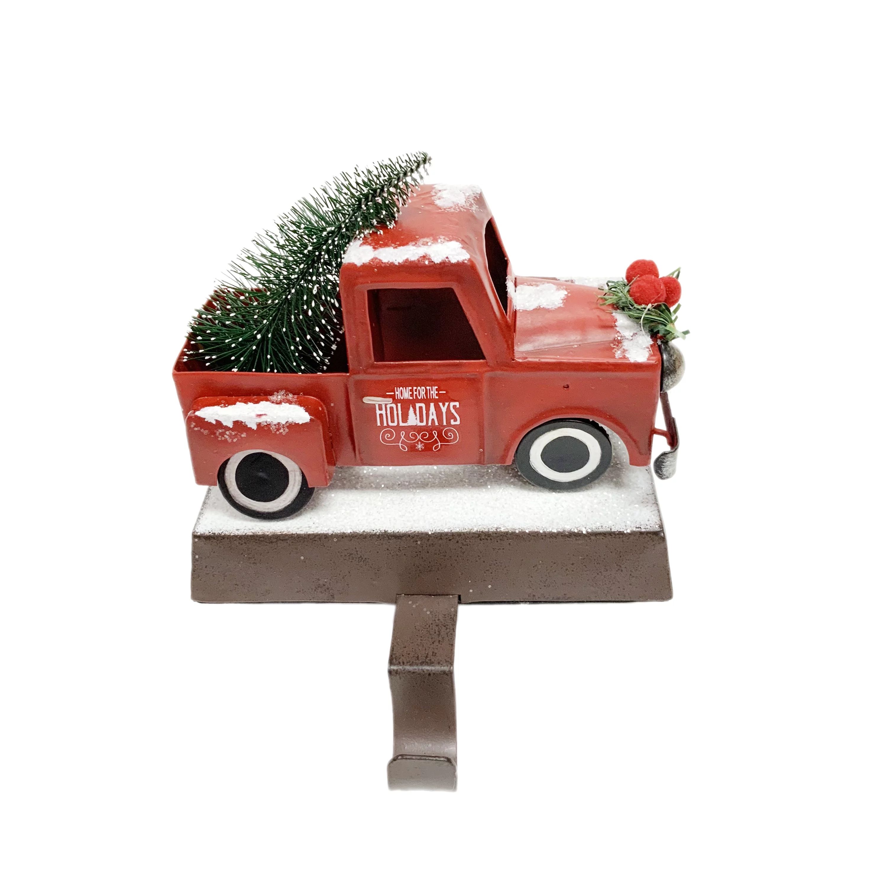 Holiday Time Vintage Truck Multi-color Iron Hook Christmas Stocking Holder, 5" x 5.5" x 6.25" - W... | Walmart (US)
