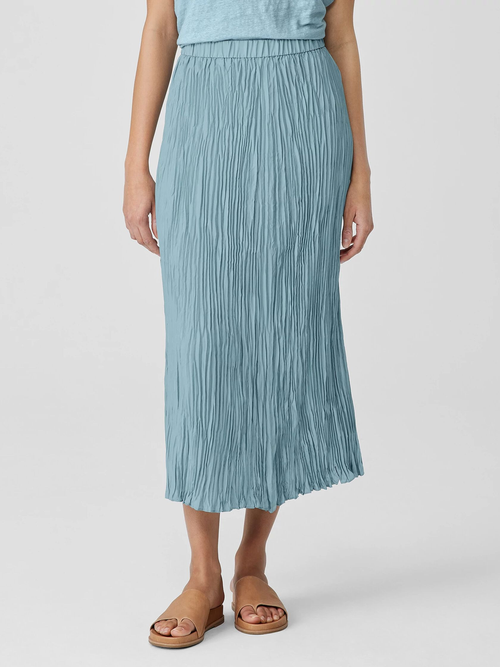 Crushed Silk Maxi Skirt | Eileen Fisher