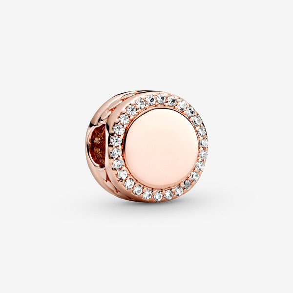 Pandora Engravable Sparkling Button Charm | Pandora US