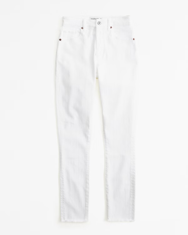Women's Curve Love High Rise Super Skinny Ankle Jean | Women's Clearance | Abercrombie.com | Abercrombie & Fitch (US)