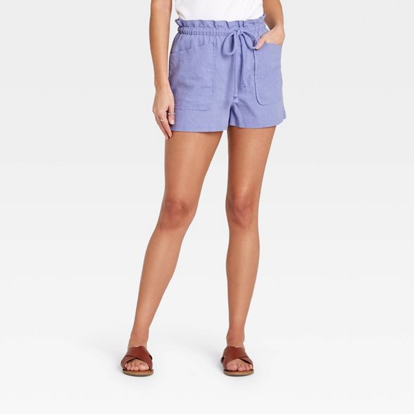 Women's Mid-Rise Tie Waist Utility Shorts - Universal Thread™ | Target