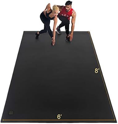 Gxmmat Extra Large Exercise Mat 6'x8'x7mm, Thick Workout Mats for Home Gym Flooring, High Density... | Amazon (US)