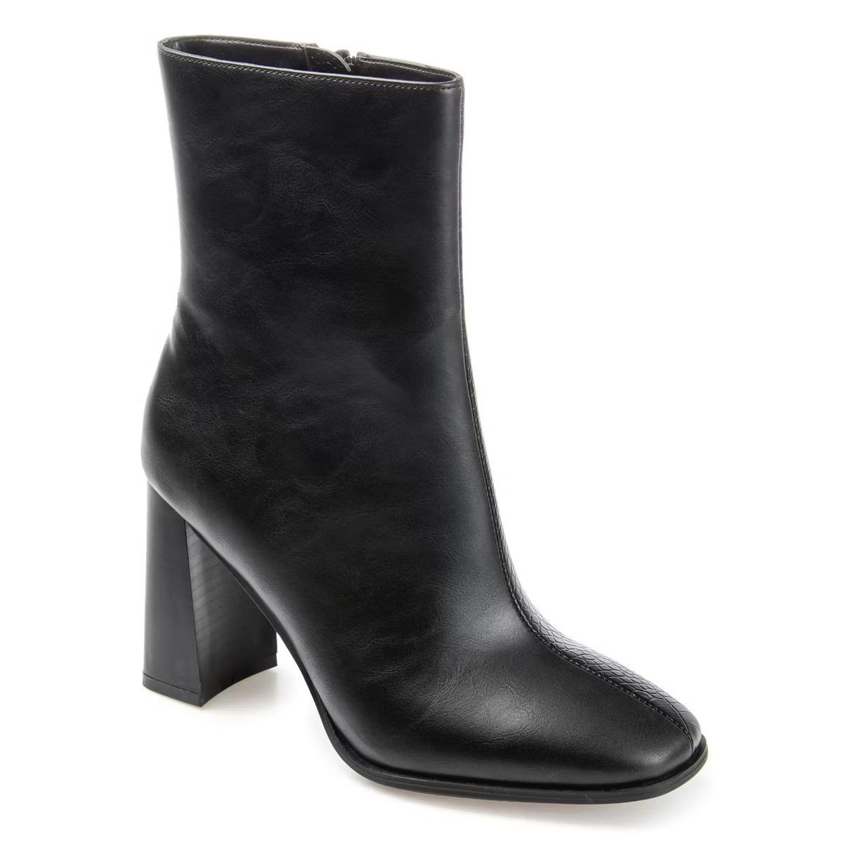 Journee Collection Womens January Tru Comfort Foam Inside Zip Stacked Heel Booties | Target