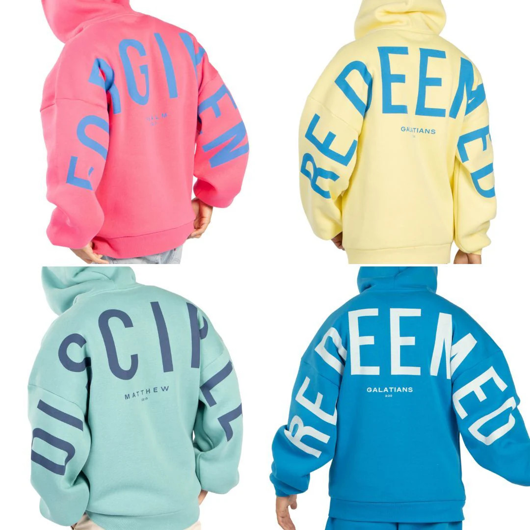 Kingdom Essential Hoodie - Bright Colors - Printed | Gods Love Overcomes
