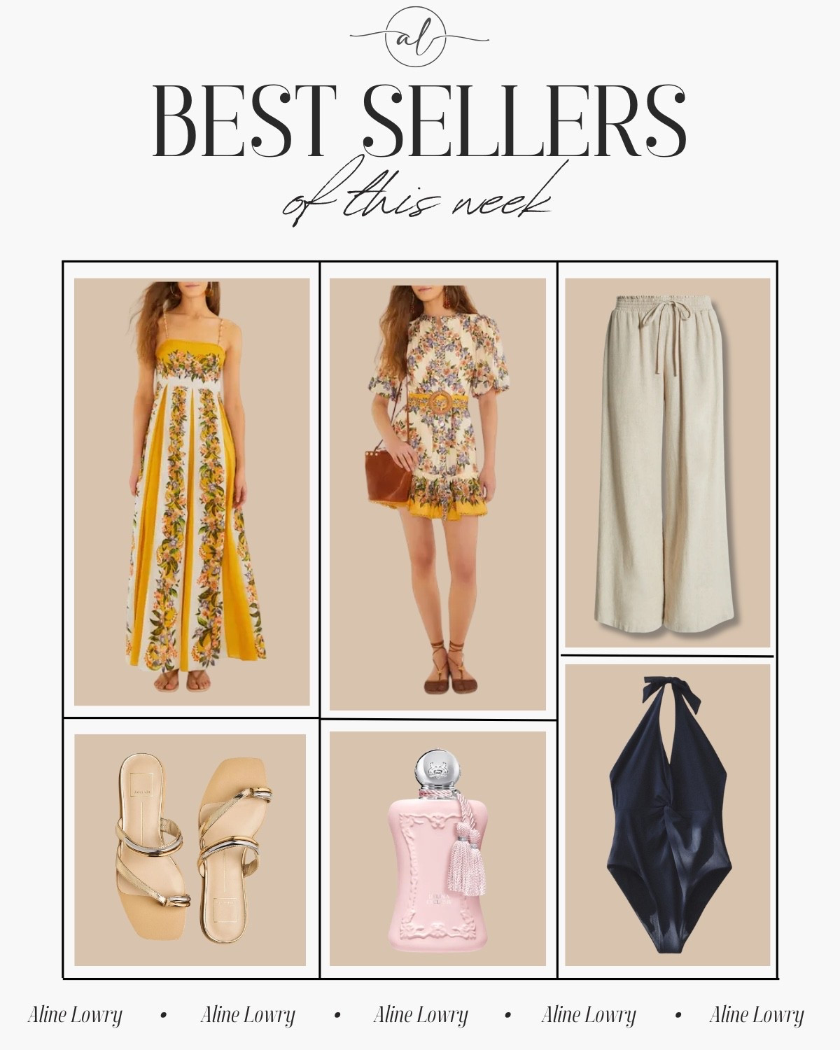Best sellers of this week! 
Farm Rio dress, Delina perfume, swimsuit, linen pants, sandals, and maxi dress 

#LTKU #LTKSeasonal #LTKootd