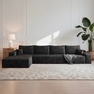 135'' Cloud Sectional Couch With L-Shape Chaise, Modern Modular Sofa With Deep Seat | Wayfair North America