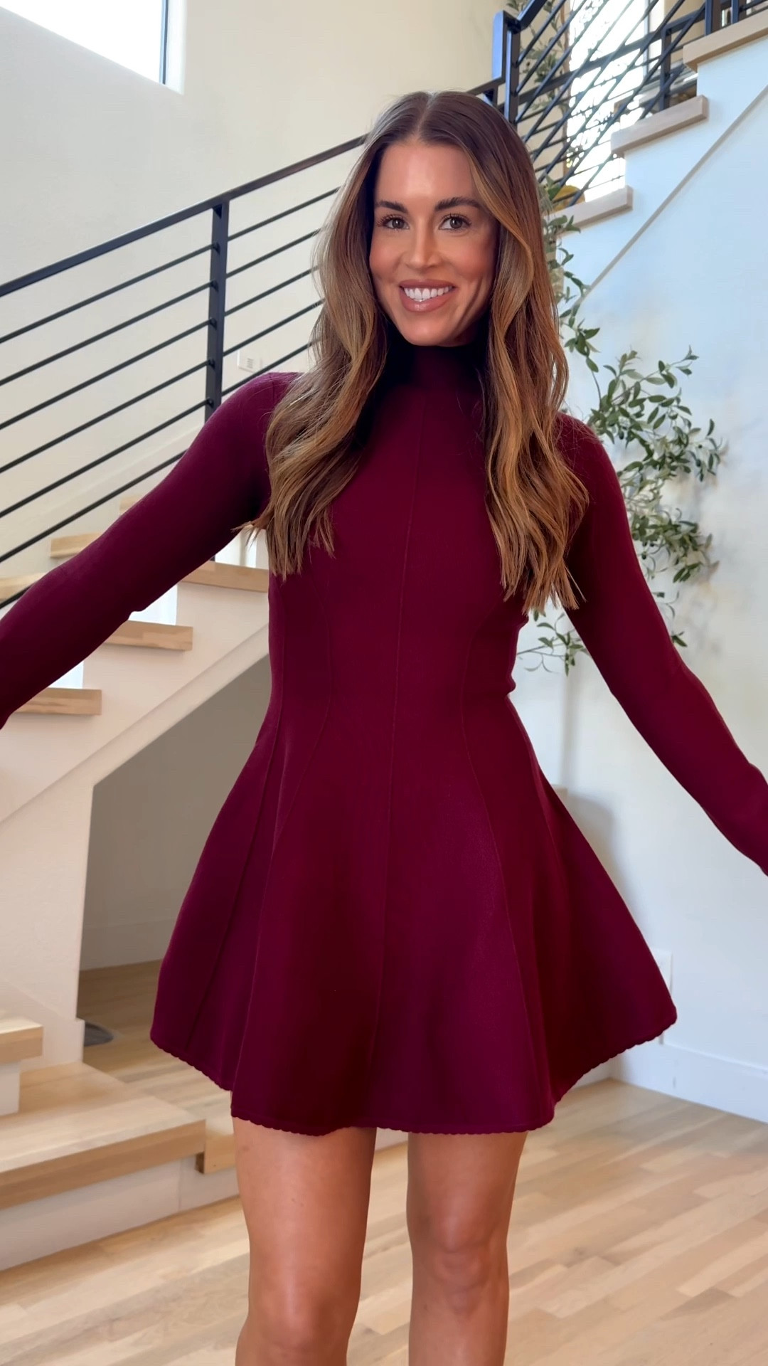 New fall outfits I’m loving ! 
Burgundy dress - small 
Denim shirt - small 
Brown stripe sweater - medium 
Burgundy tube top- medium 
Burgundy pants - medium (need small) 

#LTKFindsUnder100 #LTKSeasonal #LTKFindsUnder50