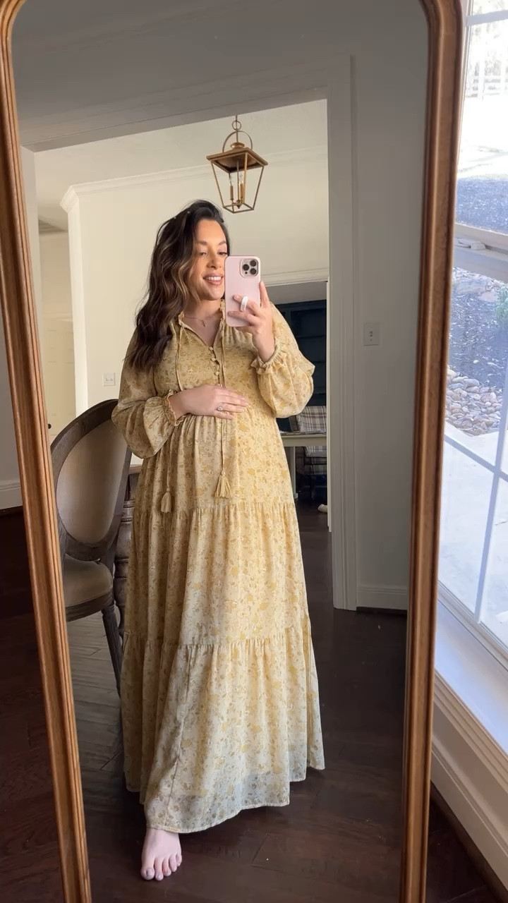 A stunning maternity dress option for baby shower, Easter, wedding guest or any other special events

#LTKbump #LTKVideo #LTKbaby