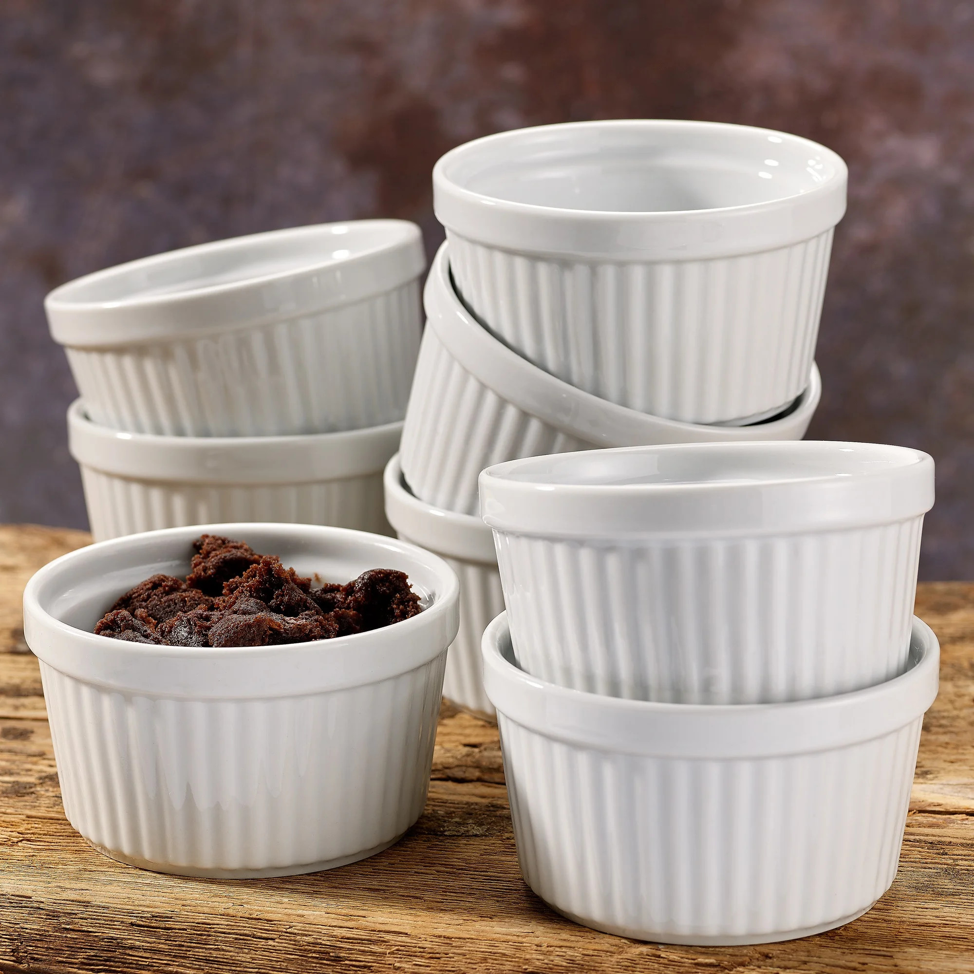 Better Homes & Gardens 8 Piece White Porcelain Ramekin Set - Walmart.com | Walmart (US)