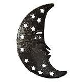 Le Primitif Galleries Haitian Recycled Steel Oil Drum Outdoor Decor, 9 by 14.5-Inch, Moon | Amazon (US)