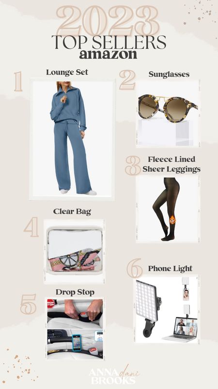 Amazon top sellers 2023 
Amazon lying set spanx air essentials similar 
Krewe sunglasses lookalike from Amazon 
Clear stadium bag for concerts Amazon 
Sheer fleece lined leggings 
Phone light Alice earls 
Drop stop car organization 

#LTKfindsunder50 #LTKstyletip #LTKGiftGuide