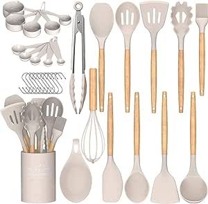 Umite Chef Kitchen Cooking Utensils Set, 33 pcs Non-Stick Silicone Cooking Kitchen Utensils Spatu... | Amazon (US)