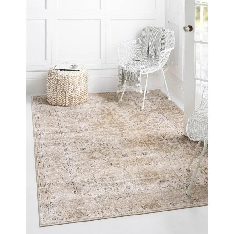 Unique Loom Indoor Rectangular Floral Farmhouse/Traditional/Transitional Area Rugs Blue/Gray, 2' ... | Walmart (US)