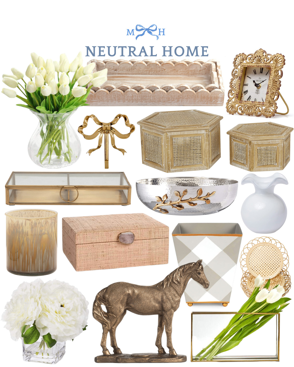 Neutral decor decoration accessories bookcase coffee table these floral coasters boxes tray votive h | Amazon (US)